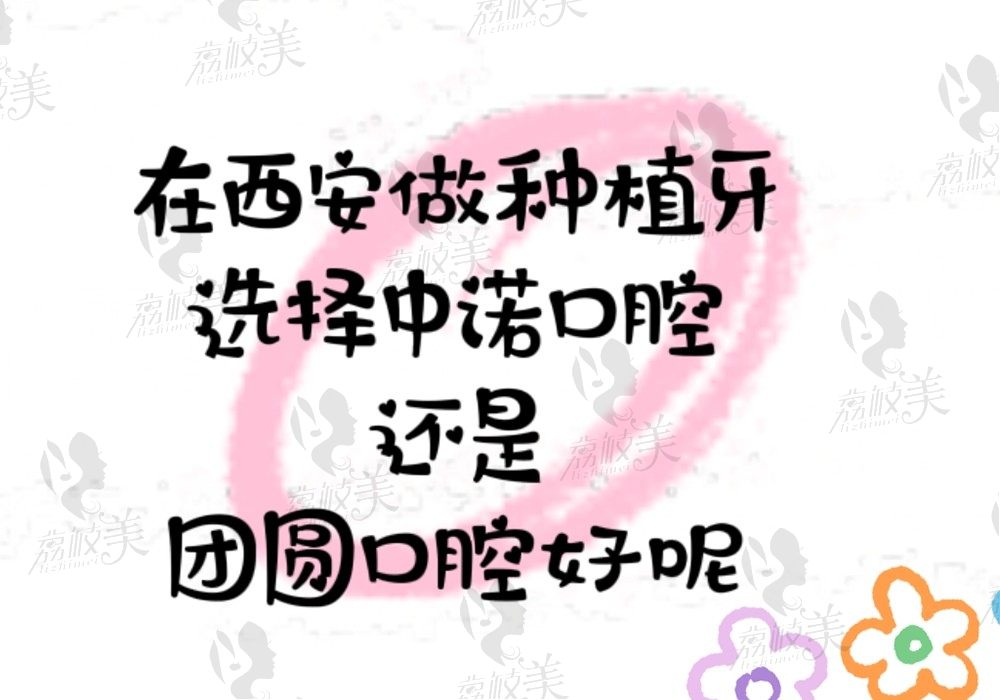 在西安做种植牙选中诺口腔好还是团圆口腔好呢？技术价格全面分析