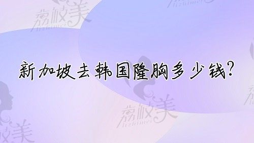 新加坡去韓國(guó)隆胸多少錢？參考韓國(guó)知名整形醫(yī)院假體/脂肪隆胸價(jià)格