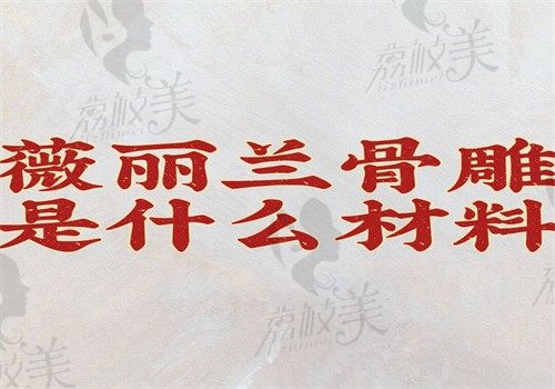 薇丽兰骨雕是什么材料？是可溶解材质3月左右可定型价格2万元起