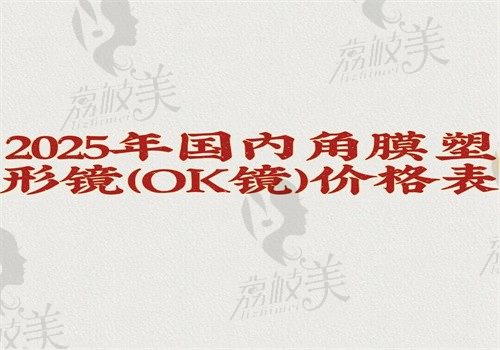 2025年国内角膜塑形镜（OK镜）价格表：国产6K进口8K起还有各地正规医院费用