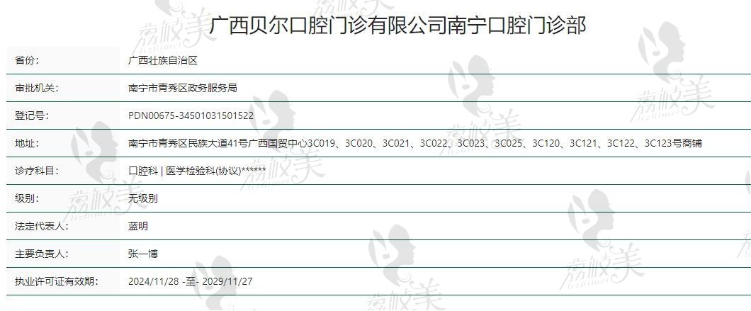广西贝尔口腔资质