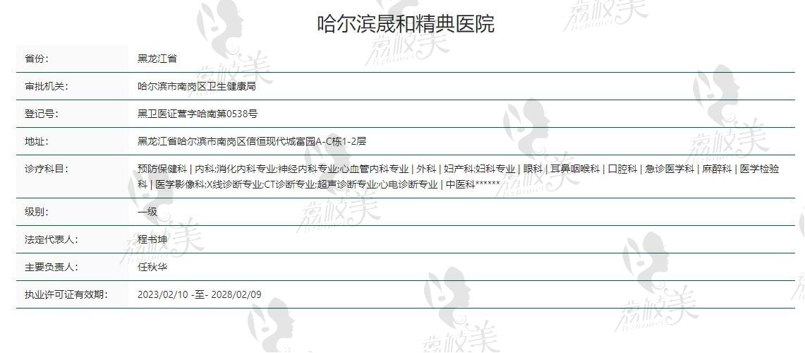 哈尔滨晟和精典医院口腔科
