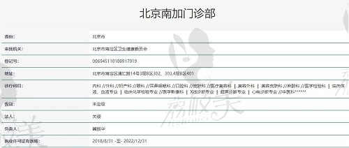 北京南加門診資質