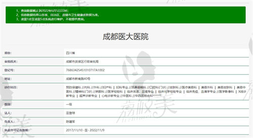 成都医大整形资质