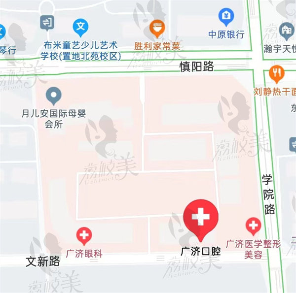 驻马店广济口腔医院地理位置图