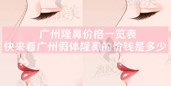 广州隆鼻价格一览表2022，快来看广州假体隆鼻的价钱是多少