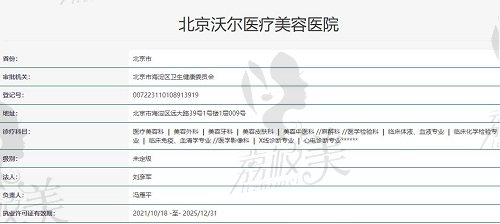 北京柏麗醫(yī)療美容資質(zhì)