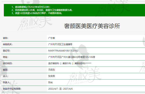 广州奢颜医美资质截图 广州奢颜医美资质截图