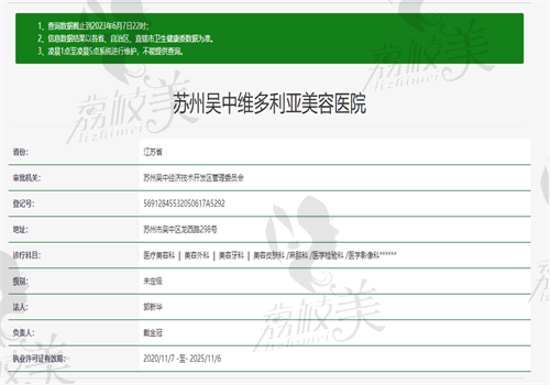 苏州维多利亚整形医院卫健委图
