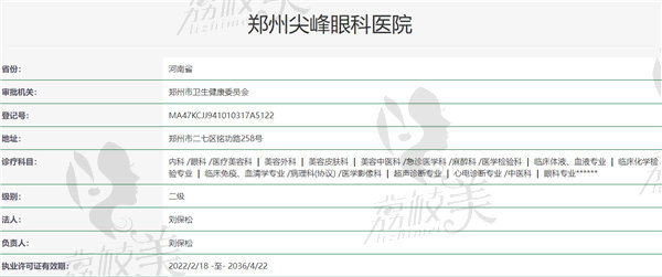 鄭州尖峰眼科醫(yī)院可靠嗎