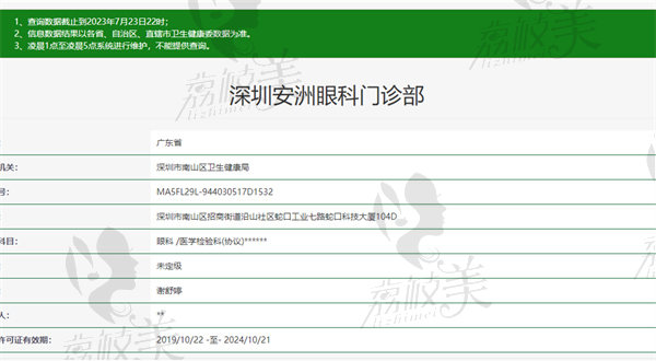 深圳安洲眼科门诊部怎么样