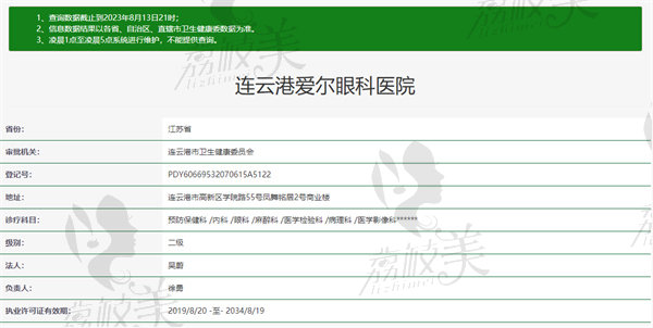 江苏连云港爱尔眼科医院怎么样