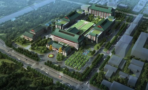 北京八大处整形美容医院俯视环境图