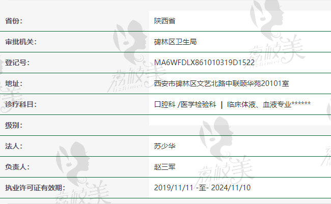 西安諾貝爾口腔醫(yī)院資質(zhì)