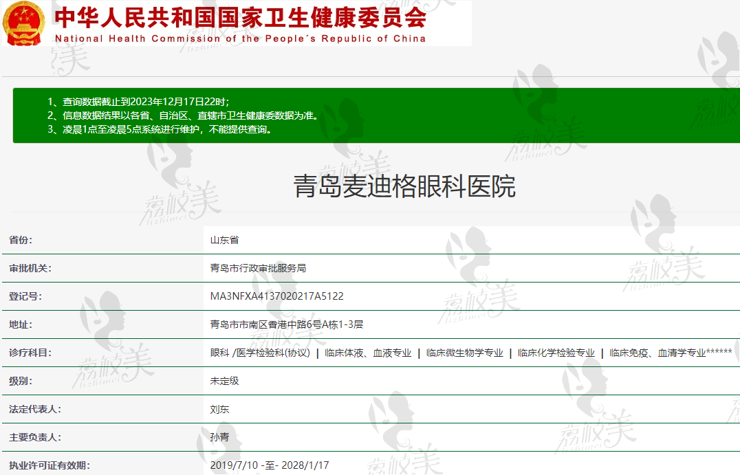 青島麥迪格眼科醫(yī)院正規(guī)嗎