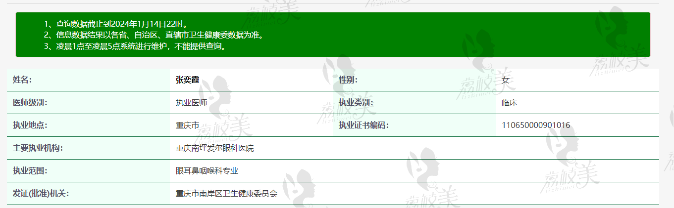 重庆南坪爱尔眼科医院张奕霞