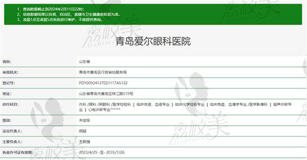 青岛爱尔眼科医院基本信息