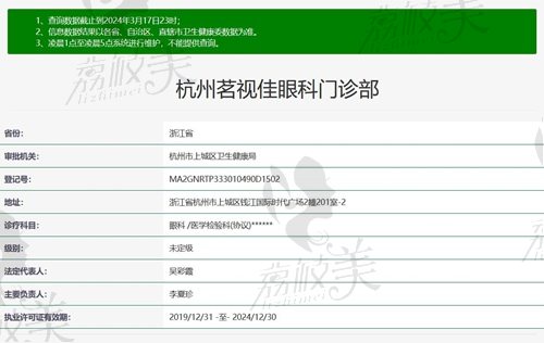 杭州茗視佳眼科醫(yī)院正規(guī)嗎？