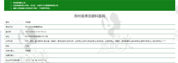 鄭州奧弗克眼科做的怎么樣