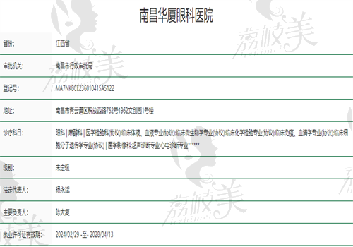南昌华厦眼科医院是公 立吗？