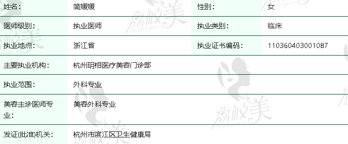 杭州玥相医美简媛媛