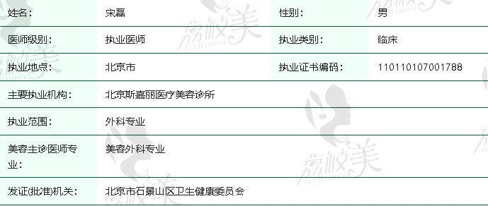 北京斯嘉丽医疗美容宋磊怎么样