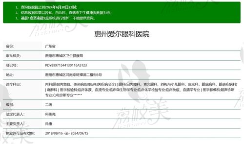 惠州爱尔眼科医院正规资质