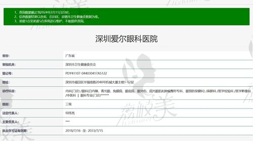 深圳愛爾眼科醫(yī)院正規(guī)資質