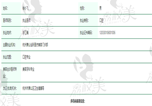 杭州萧山杭瑞口腔门诊部资质