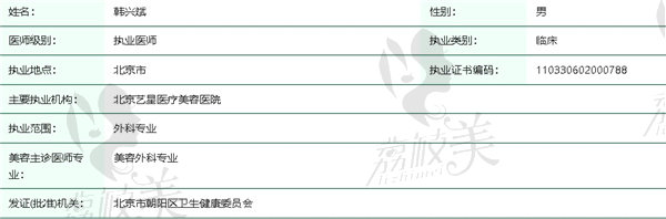 北京艺星韩兴斌简介