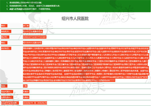 绍兴市人民 医院眼科执业信息