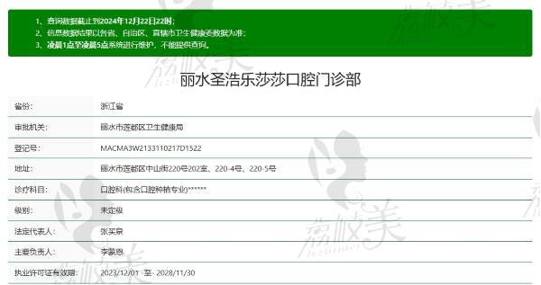 丽水乐莎莎口腔是正规吗