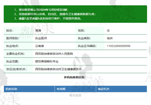 周清医生执业信息