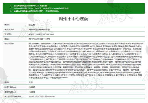 湖州市中心 医院眼科执业信息