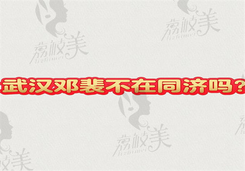 武汉邓裴不在同 济吗
