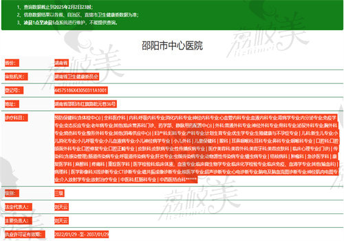 邵阳市中心  医院眼科执业信息