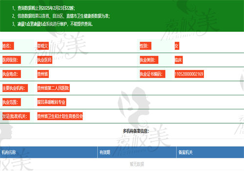 娄晓义医生执业信息