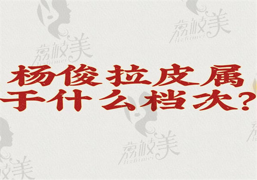 楊俊拉皮屬于什么檔次