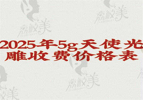 2025年5g天使光雕收费价格表