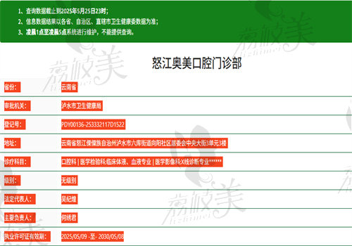 怒江奥美口腔门诊部是正规的吗