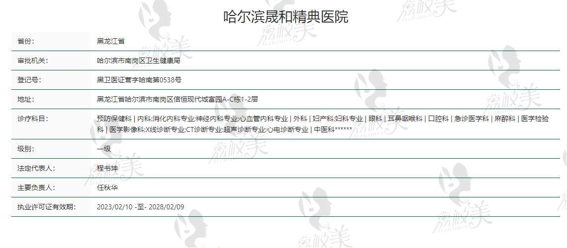 哈尔滨晟和精典医院口腔科